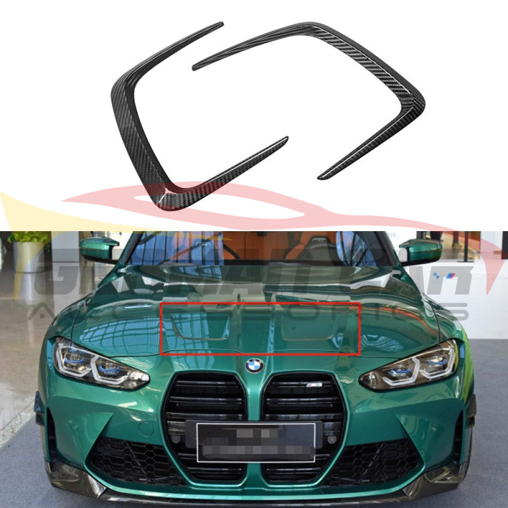 2021+ Bmw M3/m4 Carbon Fiber Front Hood Splitters | G80/g82/g83