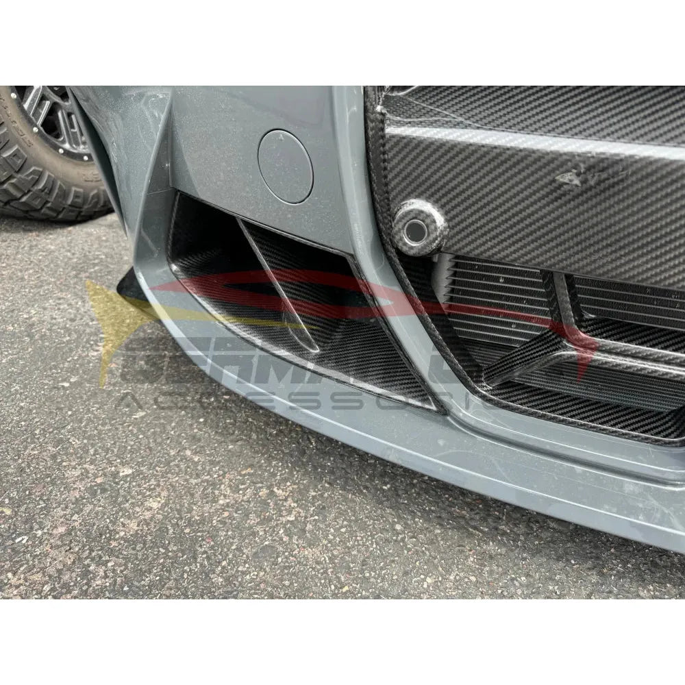 2021 + Bmw M3/M4 Carbon Fiber M Performance Style Front Bumper Air Duct Replacements | G80/G82/G83