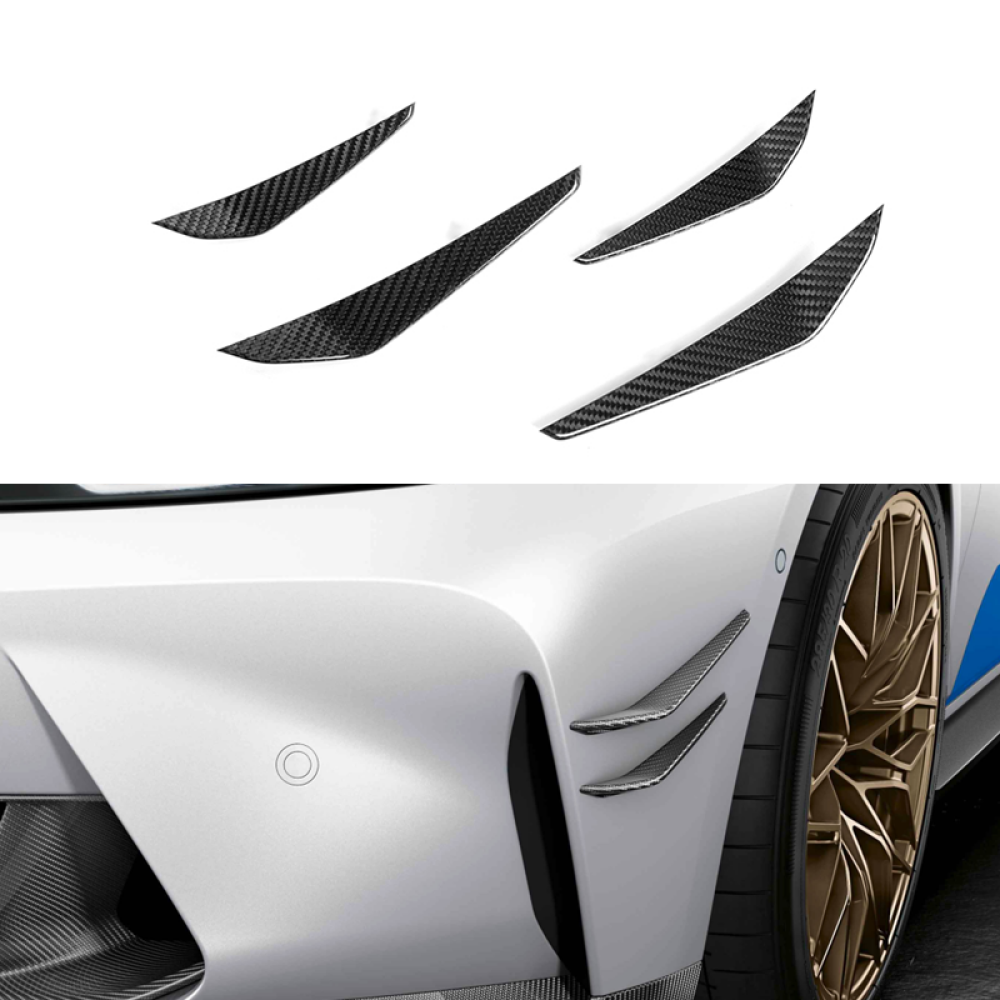 2021+ Bmw M3/m4 Carbon Fiber M Performance Style Front Bumper Canards | G80/g82/g83