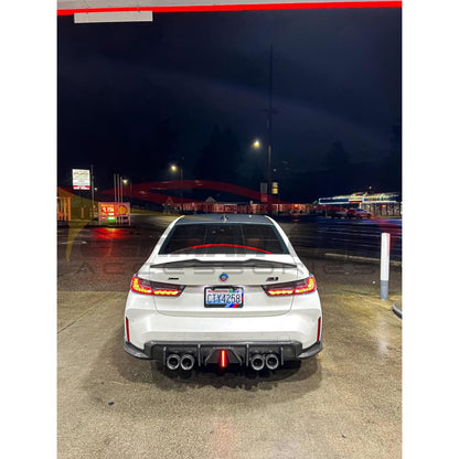 2021+ BMW M3/M4 Carbon Fiber M Performance Style Rear Bumper Splitters | G80/G82/G83 Additional Accessories