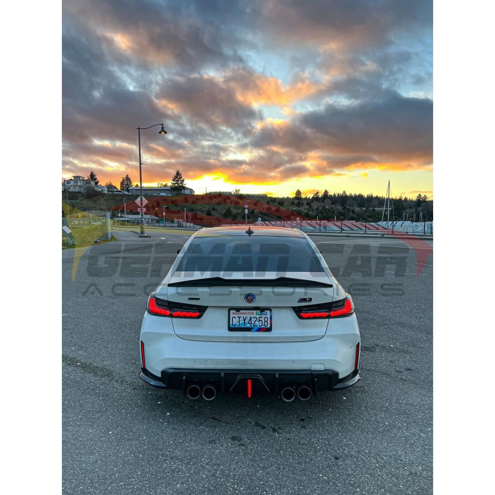 2021+ BMW M3/M4 Carbon Fiber M Performance Style Rear Bumper Splitters | G80/G82/G83 Additional Accessories