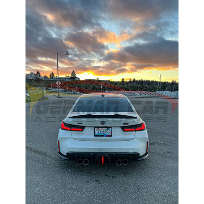 2021+ BMW M3/M4 Carbon Fiber M Performance Style Rear Bumper Splitters | G80/G82/G83 Additional Accessories