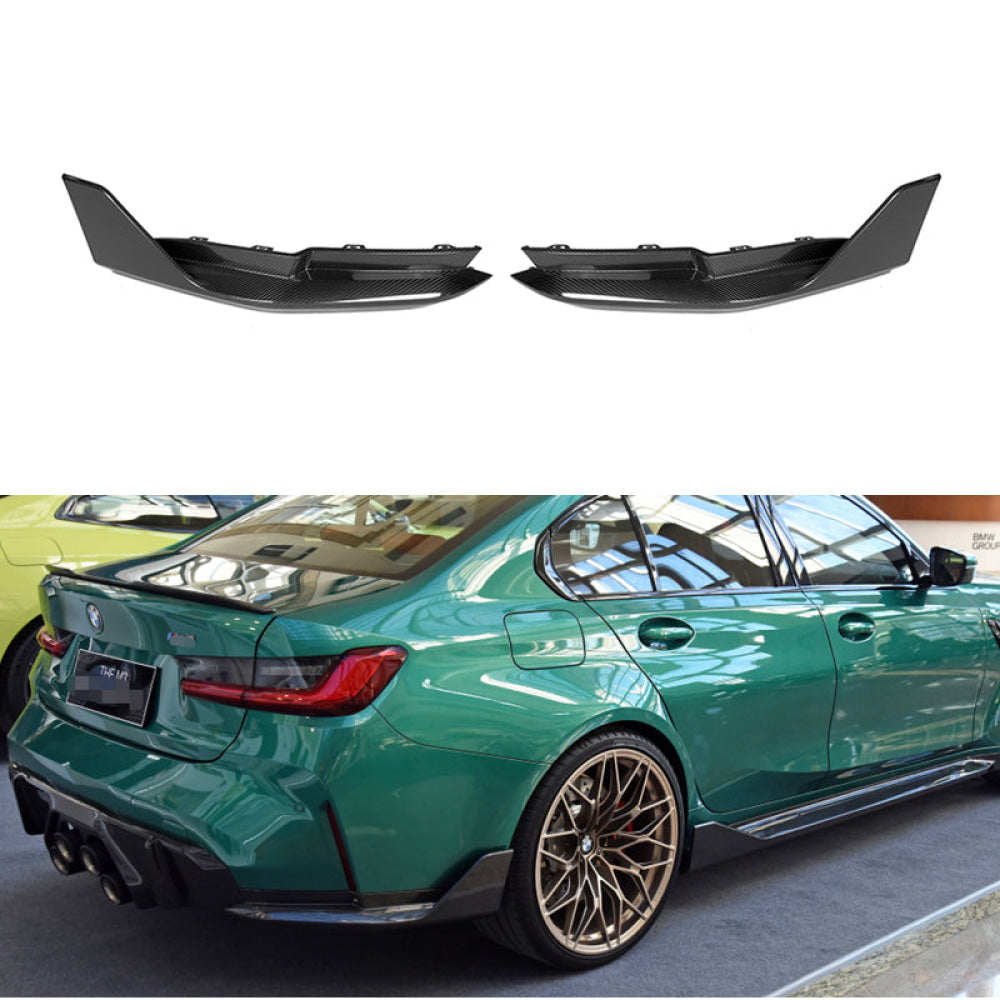 2021+ Bmw M3/m4 Carbon Fiber M Performance Style Rear Bumper Splitters | G80/g82/g83 G80 M3 (Sedan)