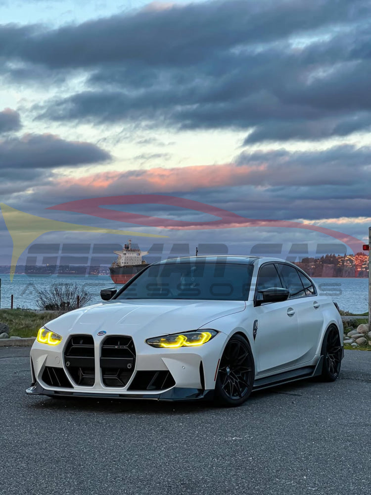 2021+ BMW M3/M4 Carbon Fiber V Style 3 Piece Front Lip | G80/G82/G83 Front Lips/Splitters