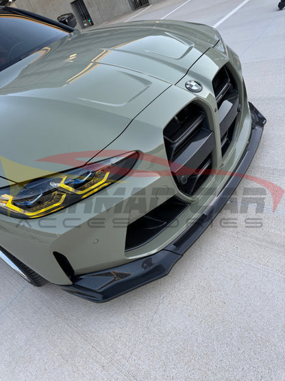 2021 + Bmw M3/M4 Carbon Fiber V Style 3 Piece Front Lip | G80/G82/G83 Lips/Splitters
