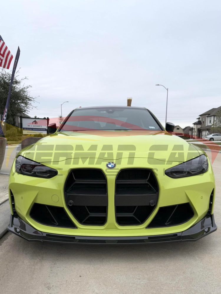 2021 + BMW M3/M4 Carbon Fiber V Style 3 Piece Front Lip | G80/G82/G83 Front Lips/Splitters