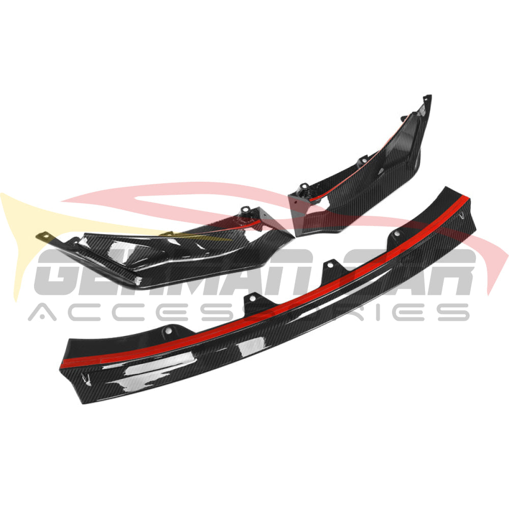 2021+ Bmw M3/m4 Carbon Fiber V Style 3 Piece Front Lip | G80/g82/g83