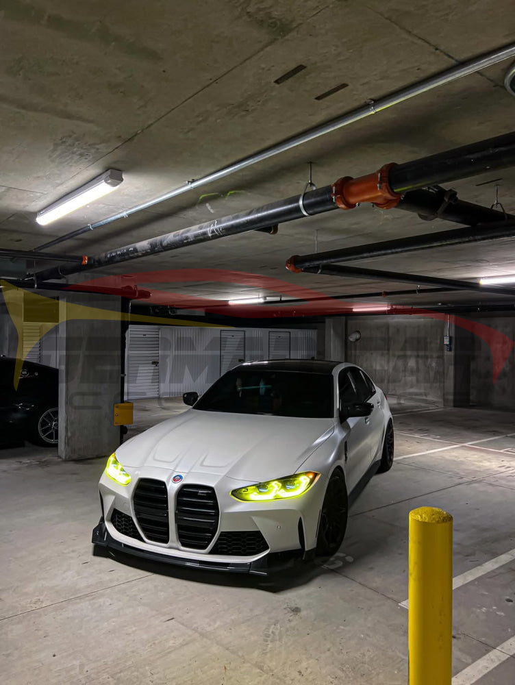 2021+ BMW M3/M4 Carbon Fiber V Style 3 Piece Front Lip | G80/G82/G83 Front Lips/Splitters