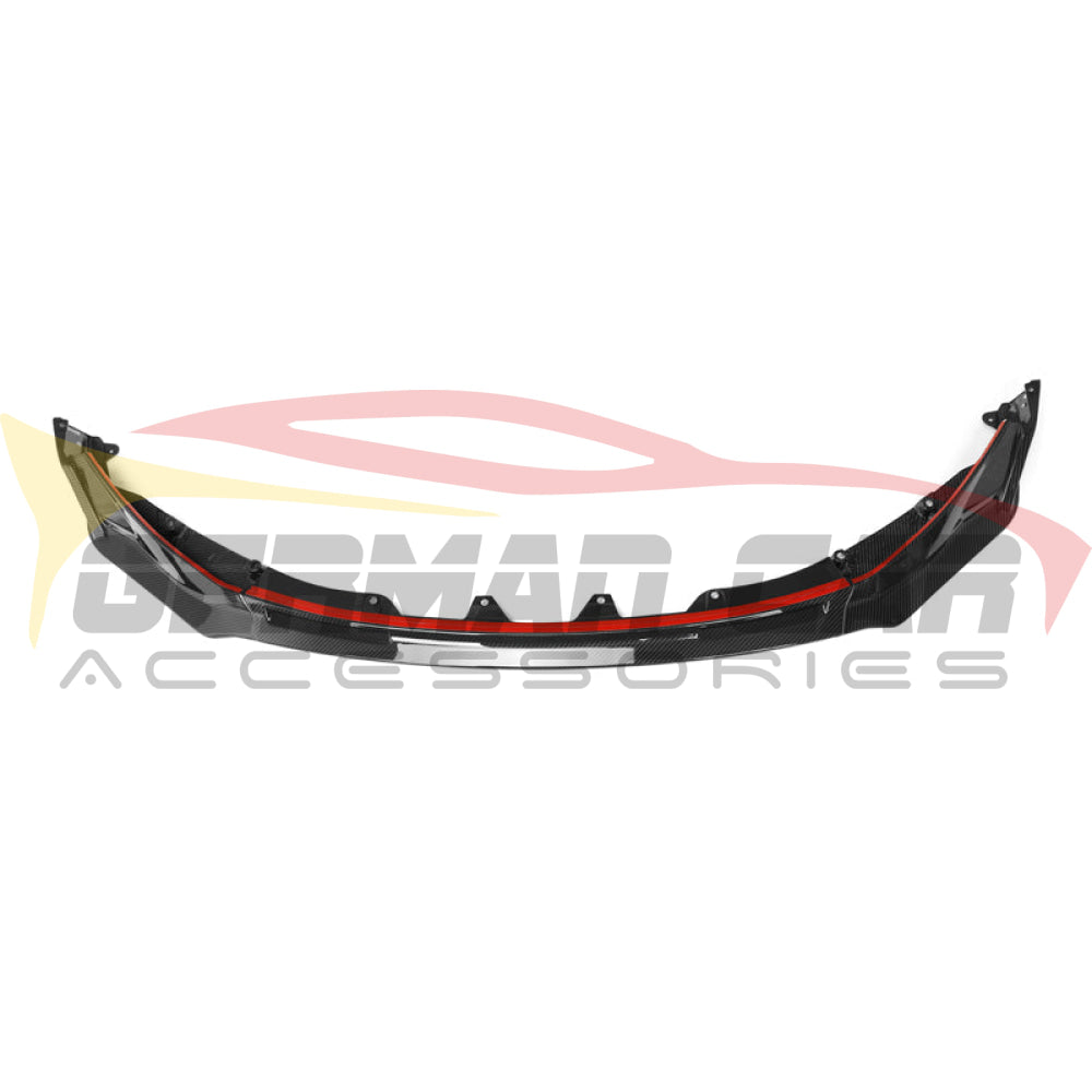 2021+ Bmw M3/m4 Carbon Fiber V Style 3 Piece Front Lip | G80/g82/g83