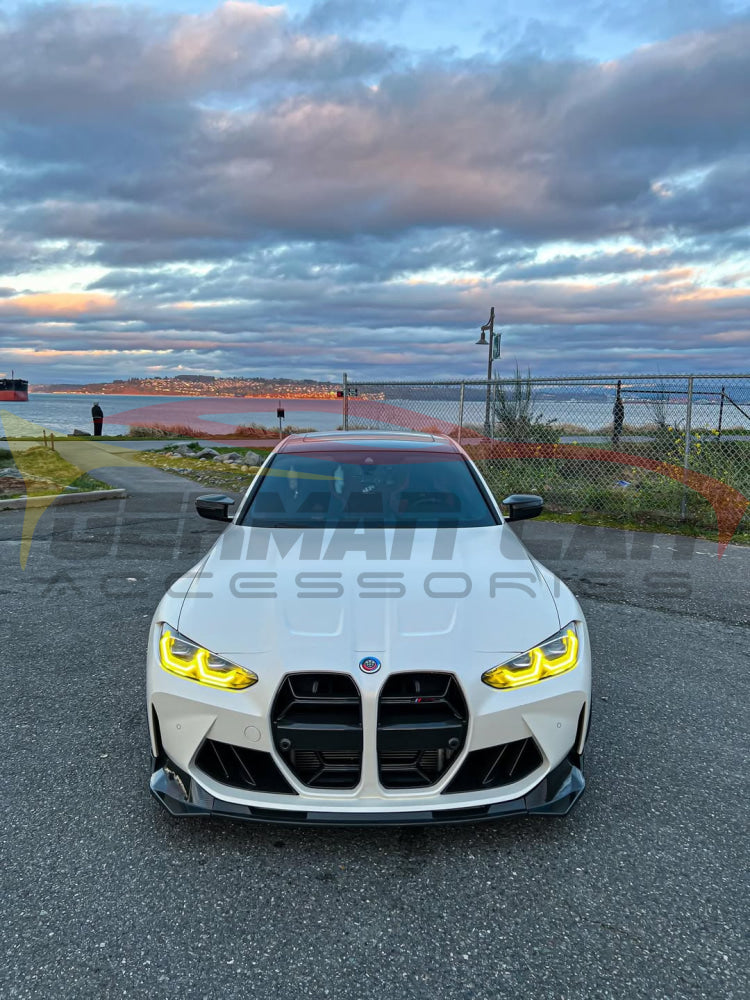2021+ BMW M3/M4 Carbon Fiber V Style 3 Piece Front Lip | G80/G82/G83 Front Lips/Splitters