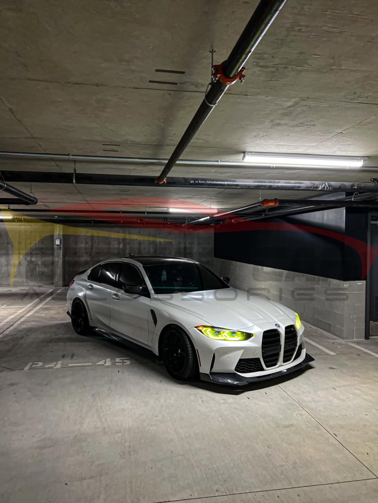 2021+ BMW M3/M4 Carbon Fiber V Style 3 Piece Front Lip | G80/G82/G83 Front Lips/Splitters