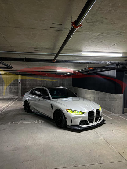 2021+ BMW M3/M4 Carbon Fiber V Style 3 Piece Front Lip | G80/G82/G83 Front Lips/Splitters