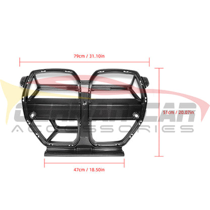 2021+ Bmw M3/m4 Csl Style Carbon Fiber Kidney Grilles | G80/g82/g83