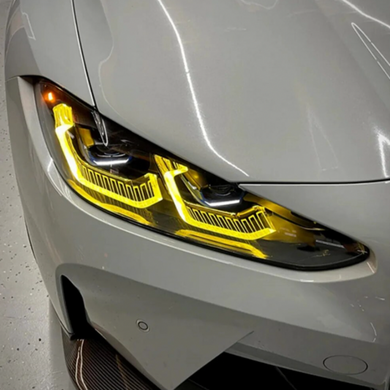 2021 + Bmw M3/M4 Csl Style Yellow Drl Headlights | G80/G82/G83 Laser (North American Car) Cold Air