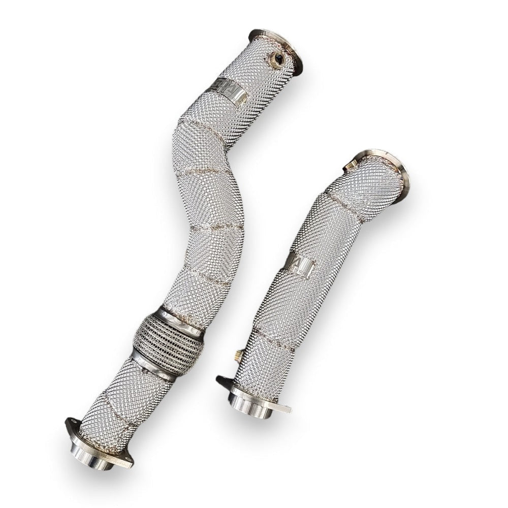 2021 + Bmw M3/M4 Downpipes | G80/G82/G83 Yes Heat Shield / Racing Downpipe (No Cat) Front Race Pipes