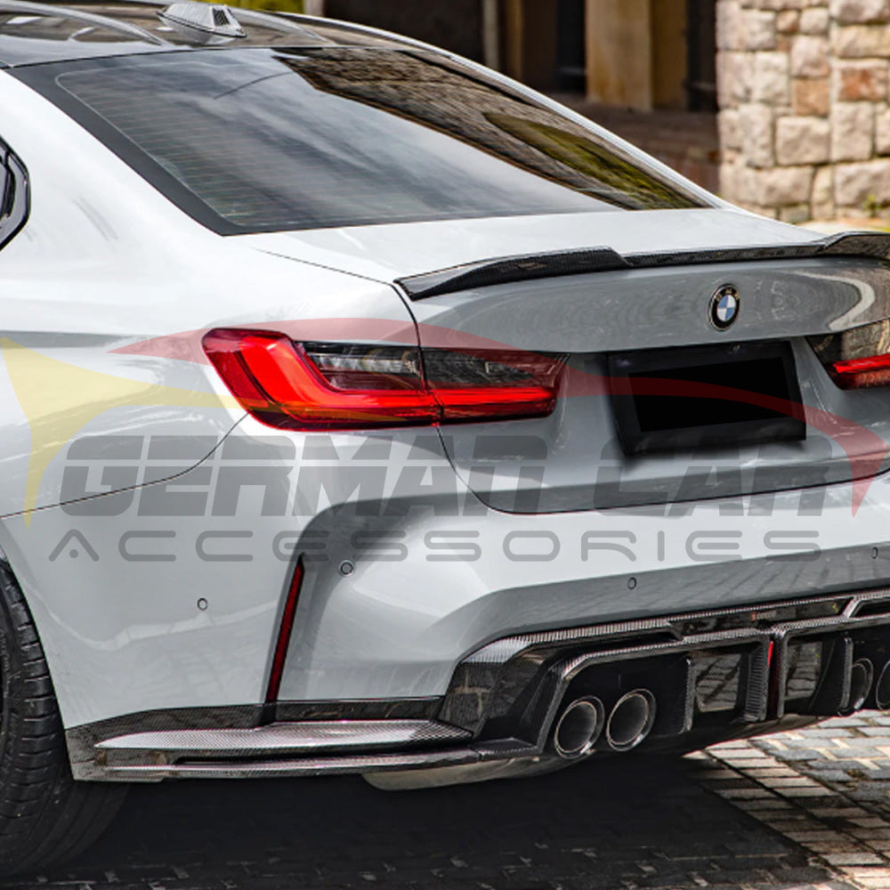 2021+ BMW M3/M4 V Style Carbon Fiber Rear Bumper Splitters | G80/G82/G83 - Additional Accessories