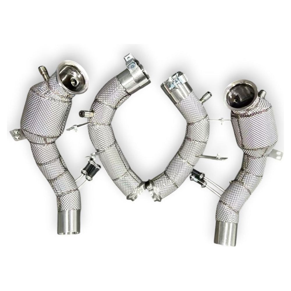 2021 + Mercedes S580 Downpipes | W223 Yes Heat Shield / 200 Cell Euro 6 Sport High Flow Cat Downpipes