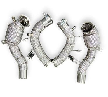 2021 + Mercedes S580 Downpipes | W223 Yes Heat Shield / 200 Cell Euro 6 Sport High Flow Cat Downpipes