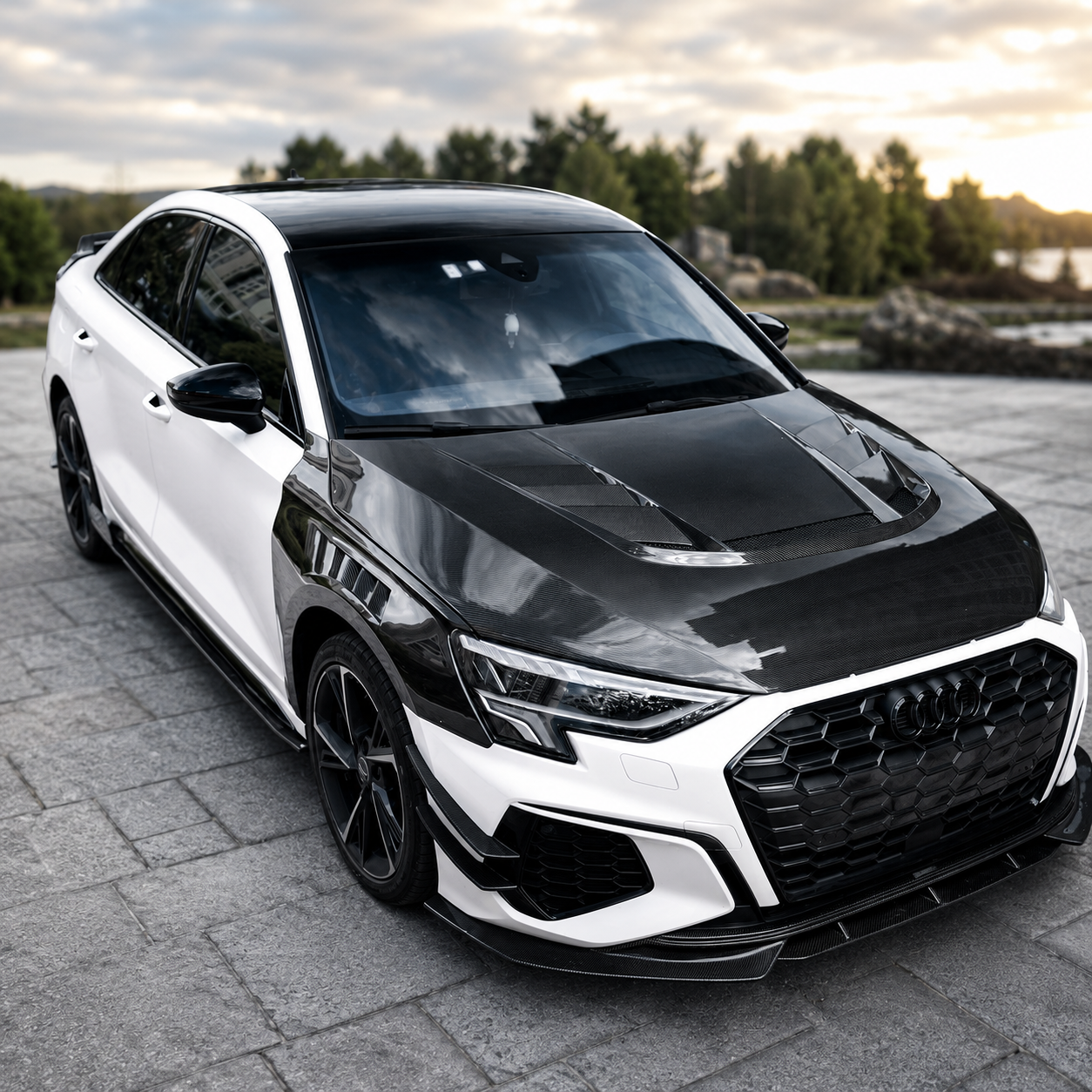 2021+ Audi A3/S3/RS3 C Style Carbon Fiber Hood | 8Y/8Y.5