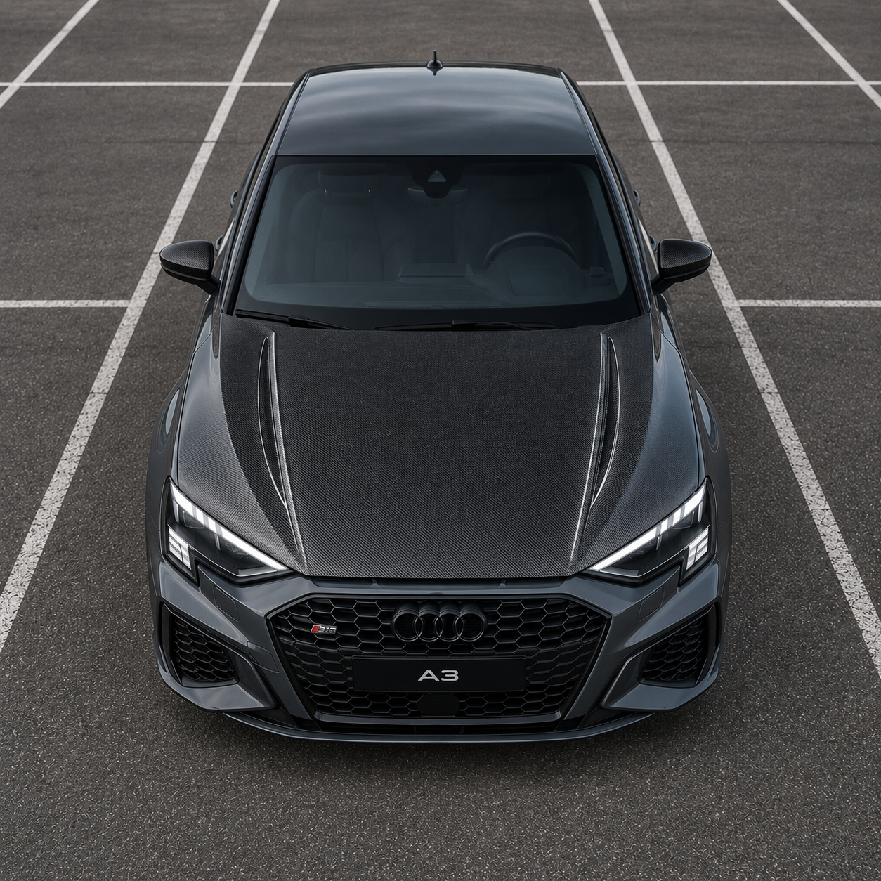 2021+ Audi A3/S3/RS3 S Style Carbon Fiber Hood | 8Y/8Y.5