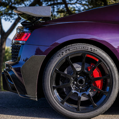 2019-2024 Audi R8 Carbon Fiber Rear Bumper Canards I MK2 Gen 2 Facelift