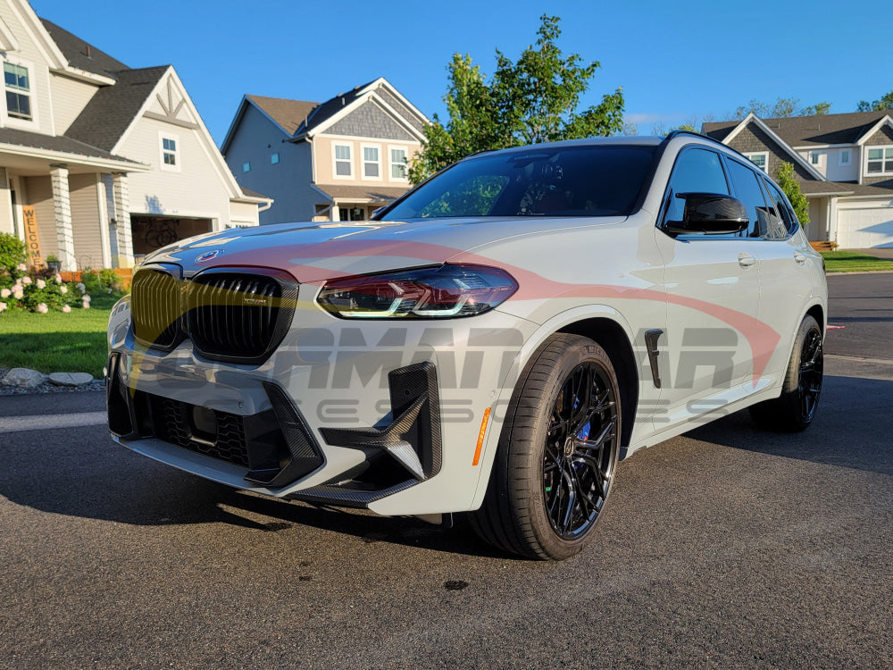 2022 + Bmw X3M Carbon Fiber Front Bumper Air Ducts | F97 Lci Lips/Splitters