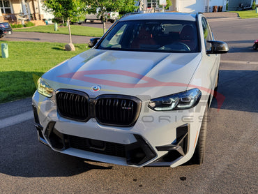 2022 + Bmw X3M Carbon Fiber Front Bumper Air Ducts | F97 Lci Lips/Splitters