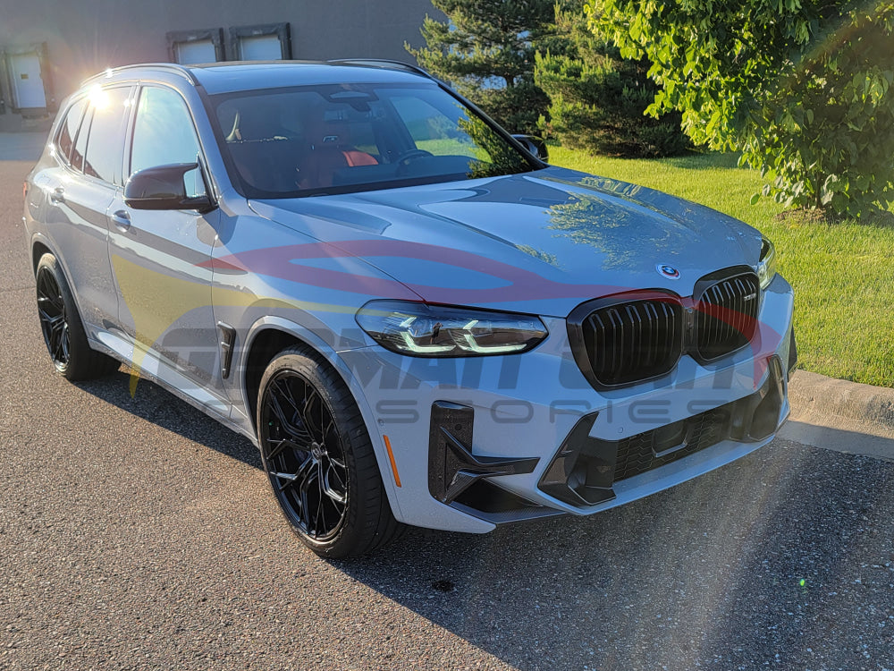 2022 + Bmw X3M Carbon Fiber Front Bumper Air Ducts | F97 Lci Lips/Splitters