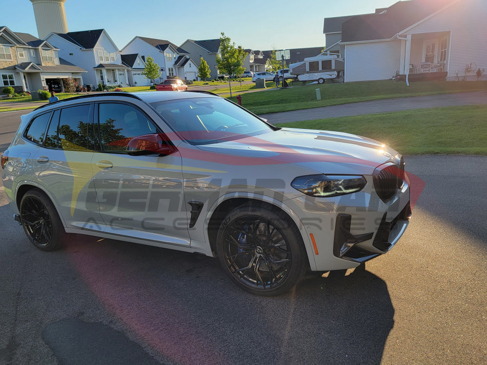 2022 + Bmw X3M Carbon Fiber Front Bumper Side Inserts | F97 Lci Lips/Splitters