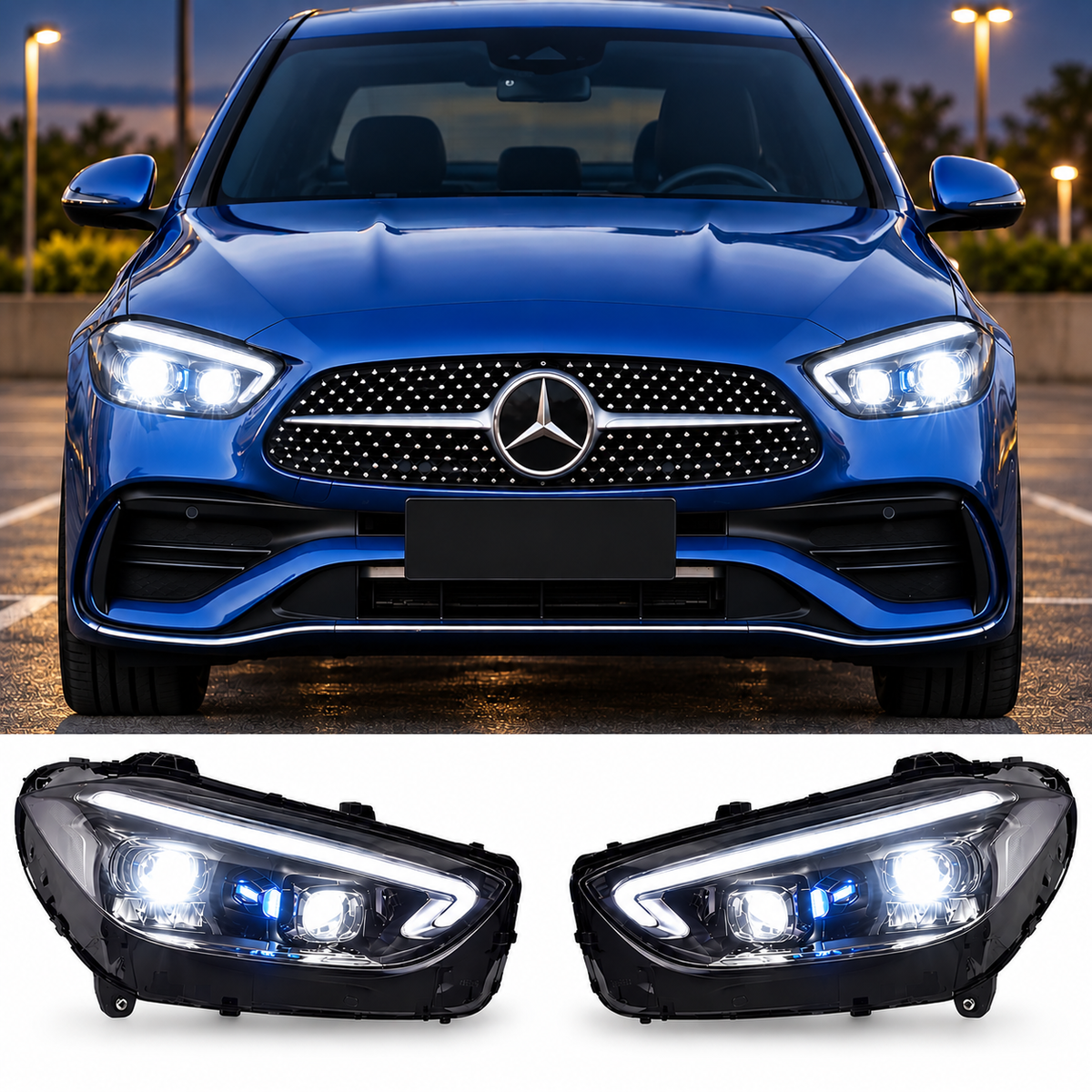2022-2026 Mercedes-Benz C-Class/C43 AMG Digital Light Style LED Headlights | W206