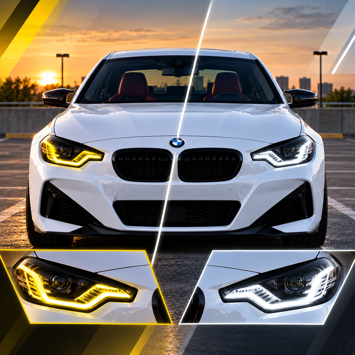 2022+ BMW 2-Series/M2 Yellow-White DRL Ikon Style Headlights | G87/G42
