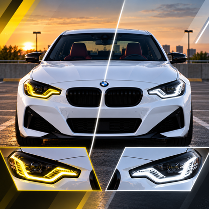 2022+ BMW 2-Series/M2 Yellow-White DRL Ikon Style Headlights | G87/G42