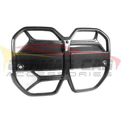 2022 + Bmw I4 Carbon Fiber Csl Style Kidney Grilles | G26