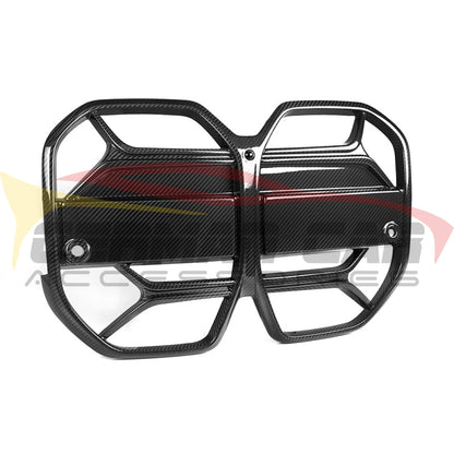 2022 + Bmw I4 Carbon Fiber Csl Style Kidney Grilles | G26