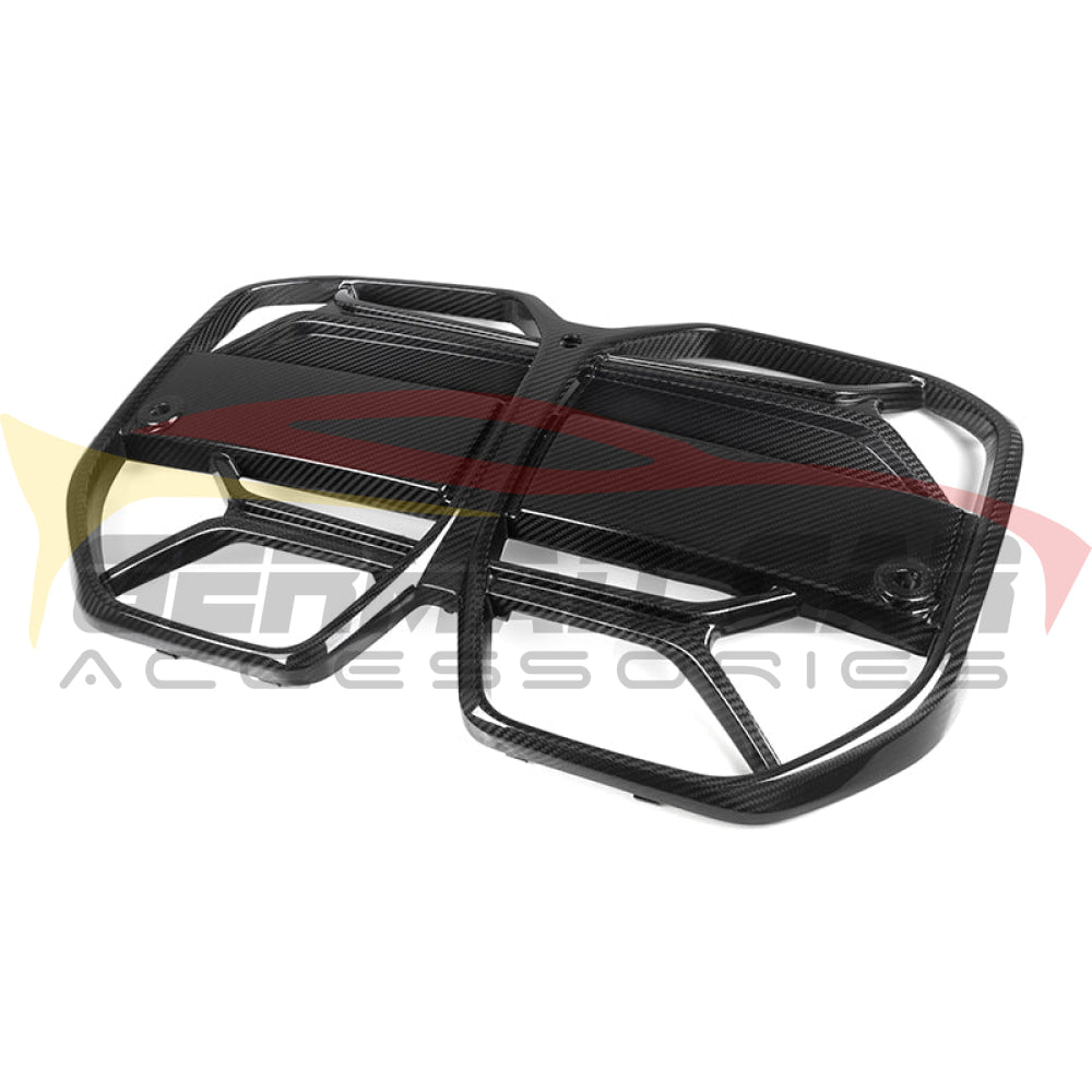 2022 + Bmw I4 Carbon Fiber Csl Style Kidney Grilles | G26