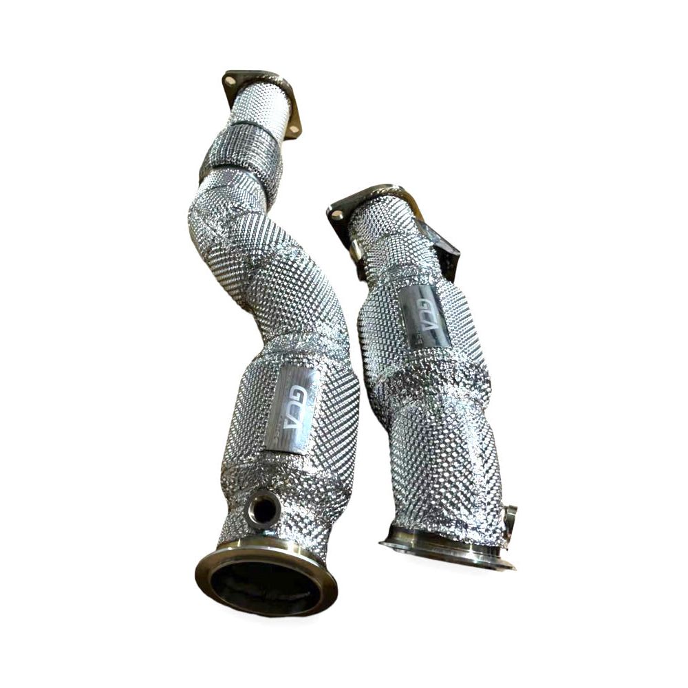 2022 + Bmw M2 Downpipes | G87 Yes Heat Shield / 200 Cell Euro 6 Sport High Flow Cat Front Race Pipes