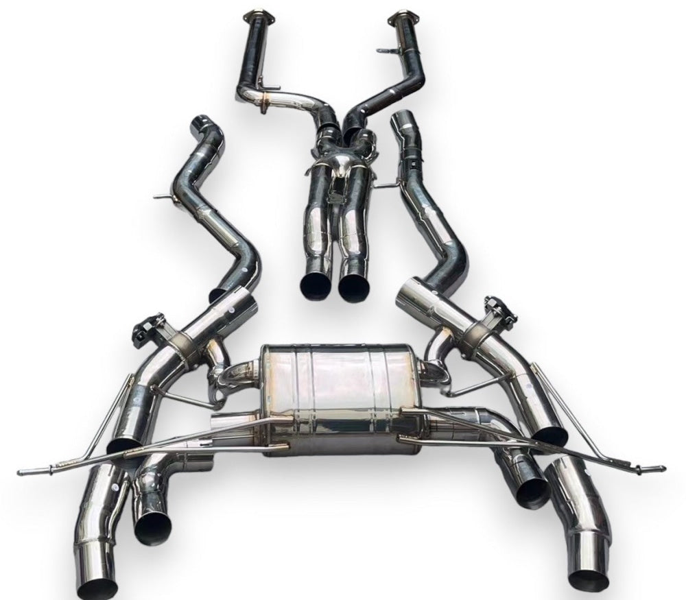 2022 + Bmw M2 Valved Sport Exhaust System | G87 Stainless Steel / Chrome Tips Axleback Only