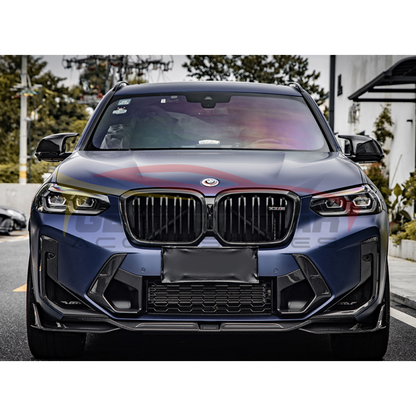 2022+ Bmw X3M 3 Piece Carbon Fiber Front Lip | F97 Lci Lips/Splitters