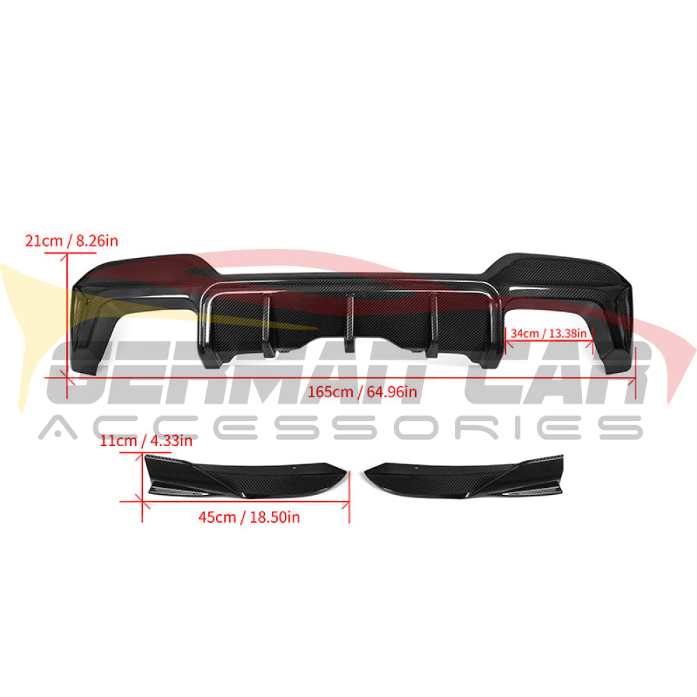 2022+ Bmw X3M Carbon Fiber 3 Piece Rear Diffuser | F97 Lci Diffusers