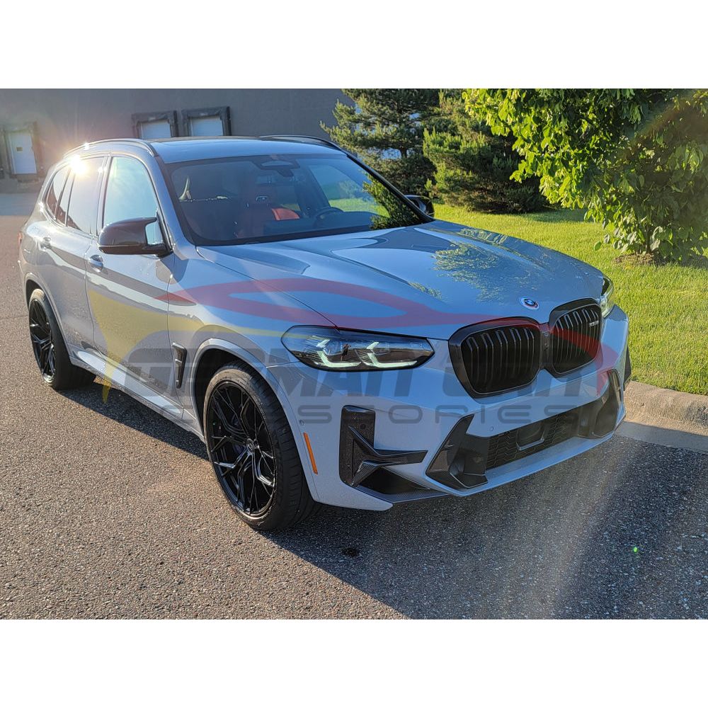 2022 + Bmw X3M Carbon Fiber Front Bumper Side Inserts | F97 Lci Lips/Splitters