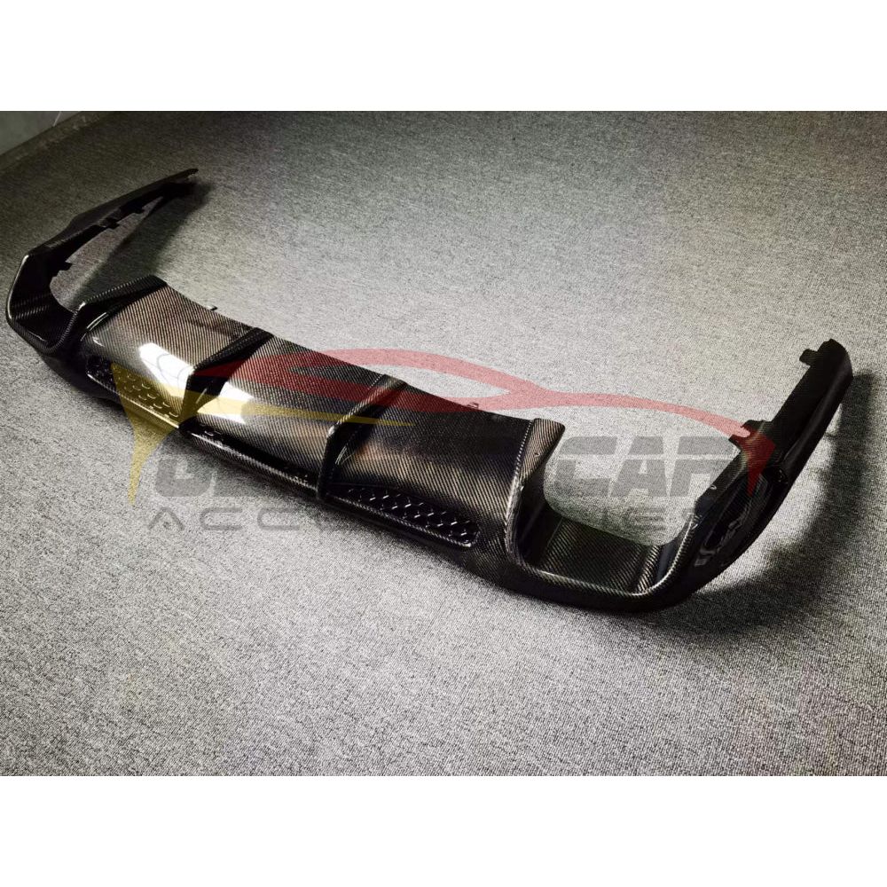 2022+ Mercedes-Benz C-Class B Style Carbon Fiber Rear Diffuser With Exhaust Tips | W206 Front