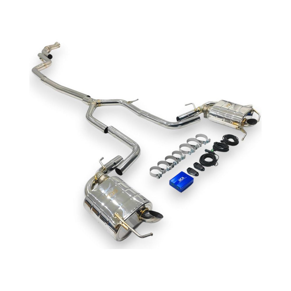 2022 + Mercedes C-Class Valved Sport Exhaust System | W206 Stainless Steel / Chrome Tips