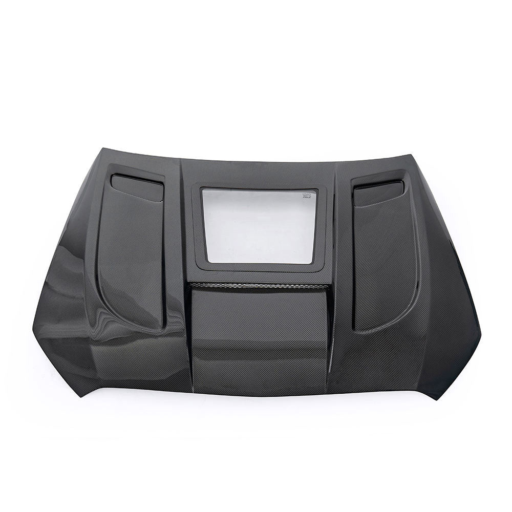 2022+ Mercedes C-Class Glass Engine Cover V2 Carbon Fiber Hood | W206