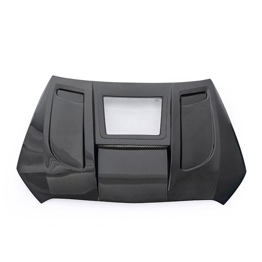 2022+ Mercedes C-Class Glass Engine Cover V2 Carbon Fiber Hood | W206