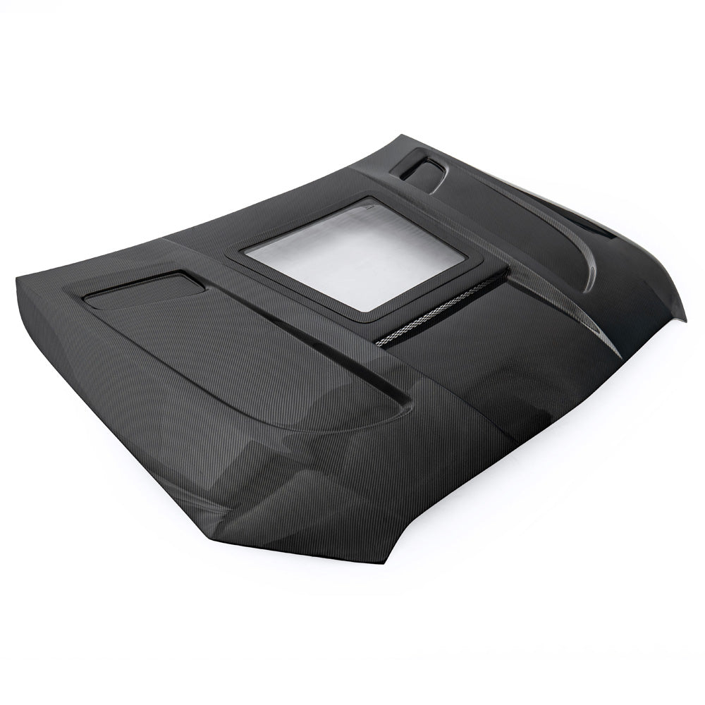 2022+ Mercedes C-Class Glass Engine Cover V2 Carbon Fiber Hood | W206