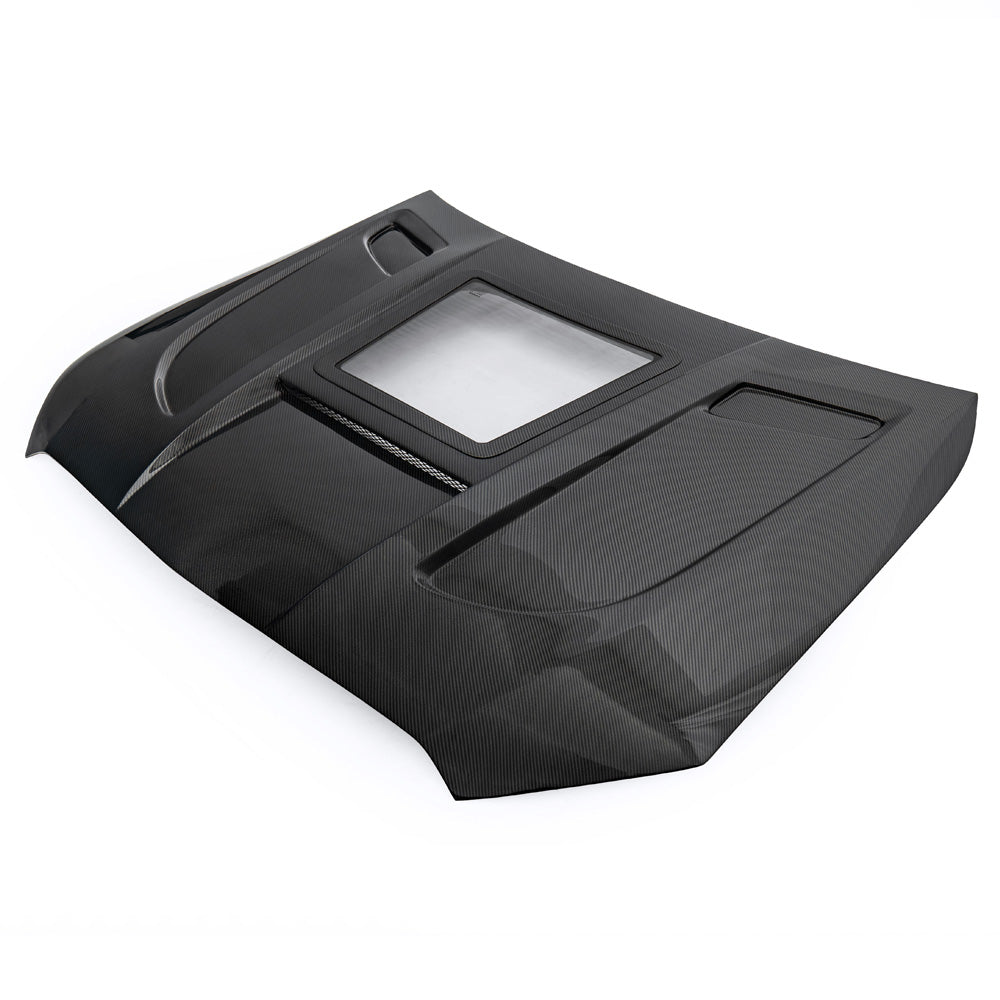 2022+ Mercedes C-Class Glass Engine Cover V2 Carbon Fiber Hood | W206
