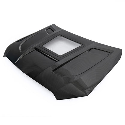 2022+ Mercedes C-Class Glass Engine Cover V2 Carbon Fiber Hood | W206