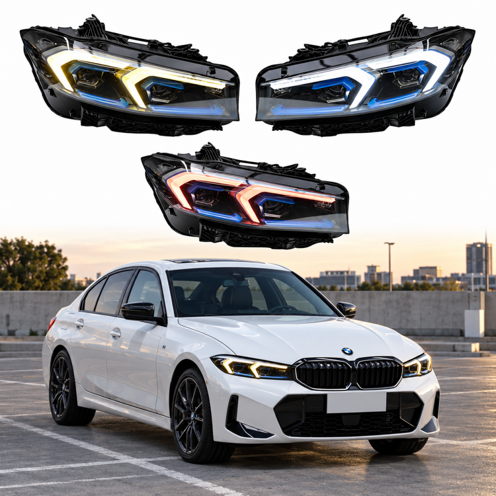 2023-2026 BMW 3-Series 3 Colors DRL Headlights | G20 LCI - Headlights