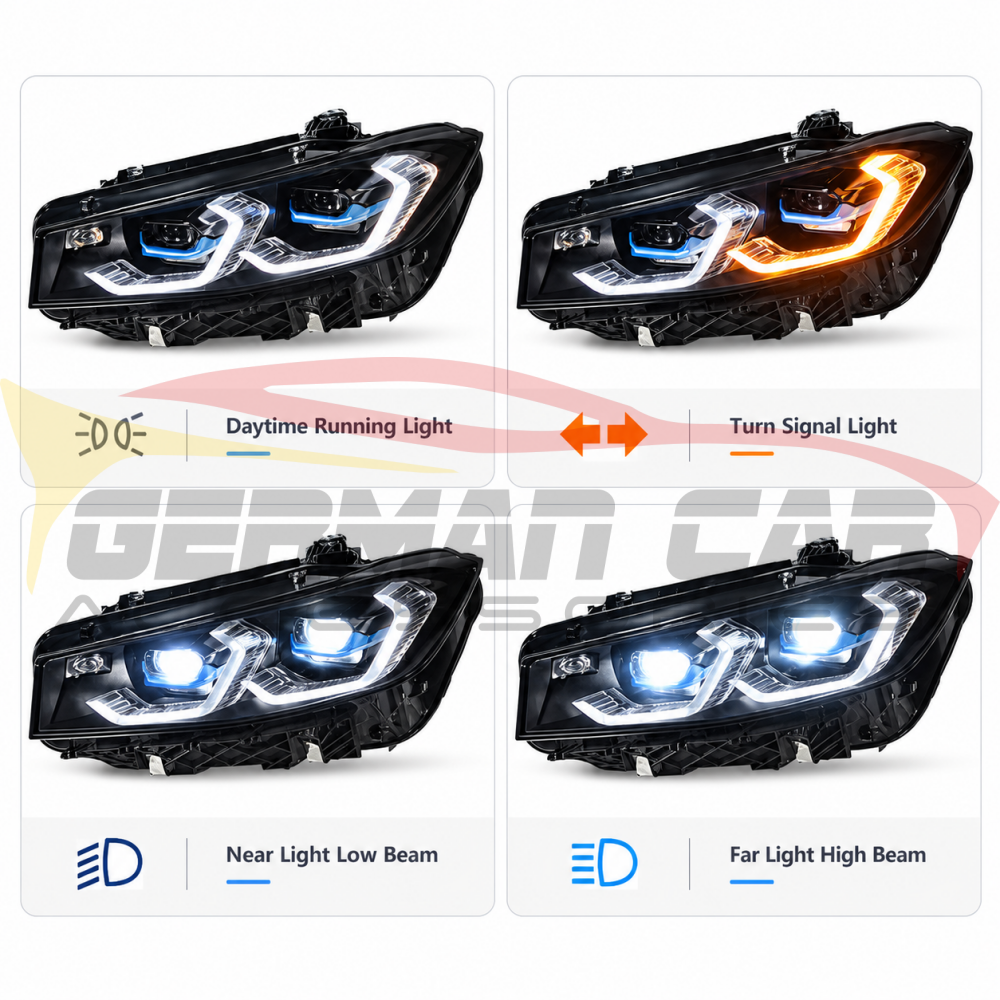 2023-2026 BMW 3-Series Yellow-White DRL Laser Lens Headlights | G20 LCI - Headlights