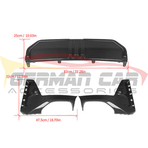 2023+ Bmw 3-Series Carbon Fiber Euro M Performance Style 3 Piece Rear Diffuser | G20 Lci Diffusers